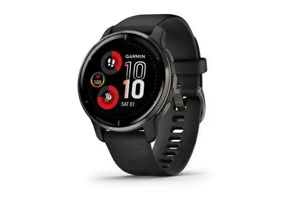 Garmin Venu 2 Plus Slate Stainless Steel Bezel With Black Case And Silicone Band 43 mm price in DUBAI